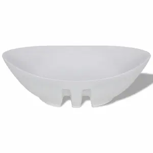 Metro Lane Marinette 590mm L x 385mm W Ceramic Oval Sink White