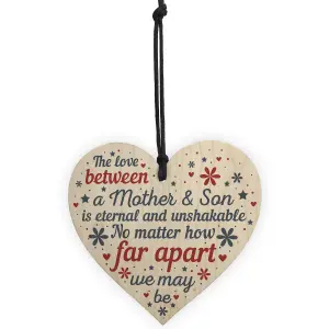 Red Ocean Mother And Son Gifts Wooden Heart Mothers Day Gift From Son Mum Birthday Gifts Keepsake