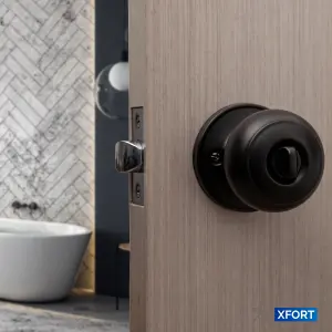 XFORT Bello Privacy Knob Set Matt Black for Internal Doors