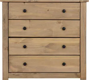 PANAMA WAXED PINE 4 DRAWER CHEST