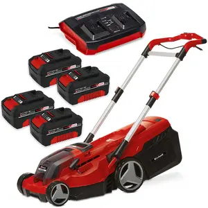 Einhell RASARRO 36/38 PXC Lawnmower Twin 18v / 36V 4 x 4 Batts Twin Charger