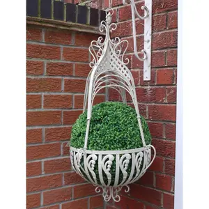 199 Large Cream Hanging Basket