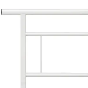 Berkfield Bed Frame White Metal 140x200 cm