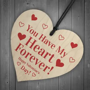 Valentines Gifts For Him Her LOVE Gift Wood Heart Boyfriend Husband Wife Gifts