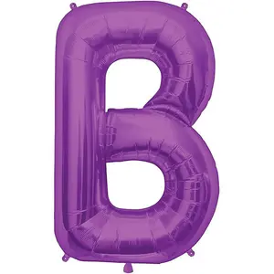 NorthStar B Letter Foil Balloon Purple (One Size)