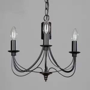 Litecraft Somerset Black Chandelier