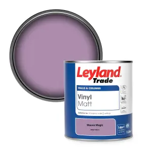 Leyland Trade Vinyl Matt Walls & Ceilings Emulsion Paint Mauve Magic (PPG1180-5) 1L