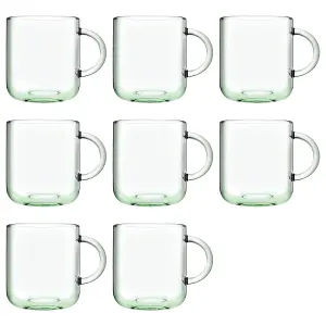 Pasabahce Aware Iconic Recycled Glass Mugs - 245ml - Green - Pack of 8