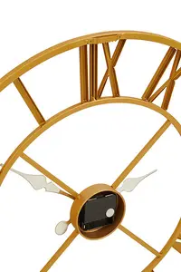 Interiors by Premier Vitus Gold Finish Wall Clock