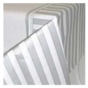 Amscan Paper Striped 25th Anniversary Party Table Cover Silver/White (One Size)