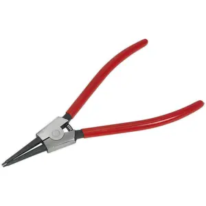 230mm Straight Nose External Circlip Pliers with Spring Loaded Jaws and Non-Slip Tips for Precision Work