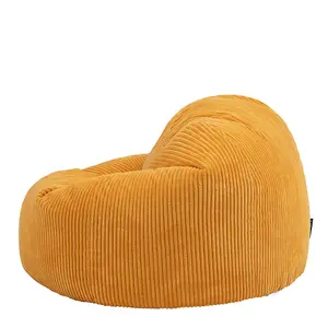 icon™ Large Bean Bag Chair adult - Kingston, Yellow Corduroy