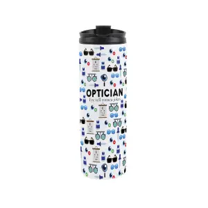 Optician Travel Mug - Novelty Trades Gift Stainless Steel Vacuum-Sealed Double-Walled Hot/Cold Drinks Travel Flask