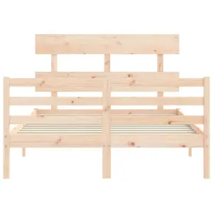 Berkfield Bed Frame with Headboard 140x200 cm Solid Wood