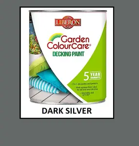 Liberon Extreme Garden Decking Paint - Dark Silver - 2.5 Litres