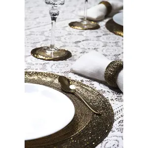 18 Piece Placemat Set Antique Gold