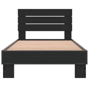 Berkfield Bed Frame without Mattress Black 90x190 cm Single