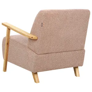 Beliani Retro Armchair LESJA Fabric Pink