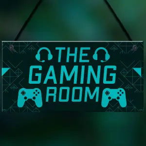 Gaming Room Sign Novelty Gamer Gift Bedroom Man Cave Sign Son Birthday Christmas Gift