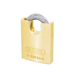 ABUS Mechanical 65CS/40mm Brass Padlock Closed Shackle Carded