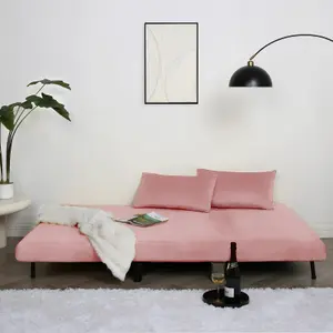 Aurora - Small Double Sofa Bed in Pink Velvet - 2 Seater