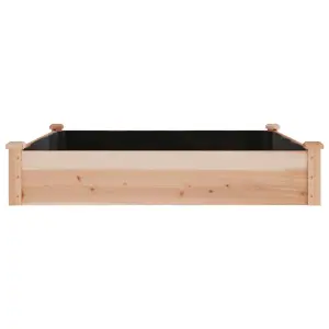 Berkfield Garden Raised Bed with Liner 120x120x25 cm Solid Wood Fir