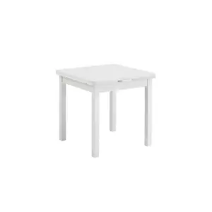 Southsea Extendable Pine Solid Wood Dining Table White / H74 x L77 x W104cm