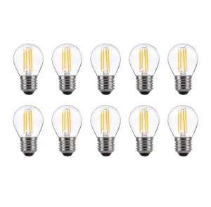 80w Equivalent LED Filament Light Bulb G45 Golf Ball E27 Screw 5.9w LED - Warm White