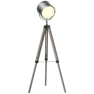 HOMCOM Tripod Floor Lamp Height Adjustable E27 Base for Living Room Bedroom