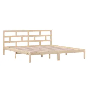 Berkfield Bed Frame Solid Wood Pine 140x190 cm