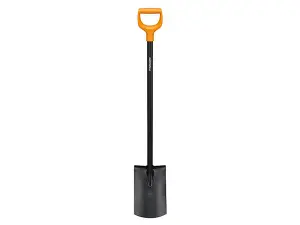 Fiskars 1066717 Solid Metal Rounded Spade Shovel FSK1066717