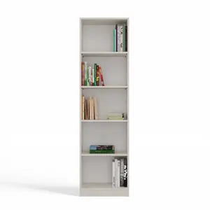 Albee Bookcase Cashmere / (5 Shelves) 182 cm H x 80 cm W x 32 cm D