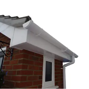 FreeFlow 4 x White Half Round Fascia Gutter Brackets, 112mm Rain Water Systems