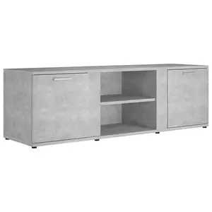 Berkfield TV Cabinet Concrete Grey 120x34x37 cm Engineered Wood