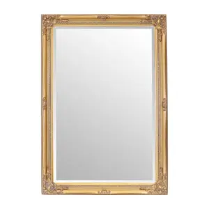 Andrews Flat Wall Mirror Antique Gold / 100cm x 70cm W