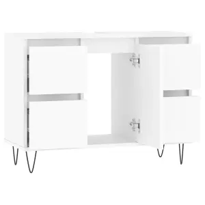 Berkfield Bathroom Cabinet White 80x33x60 cm Engineered Wood