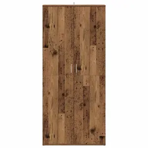 Berkfield Shoe Cabinet Old Wood 80x39x178 cm Engineered Wood