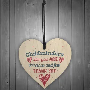 Red Ocean Handmade Gift For Childminder Thank You Teacher Nursery Wooden Heart Plaque Keepsake