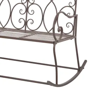 vidaXL Garden Bench 104 cm Iron Antique Brown