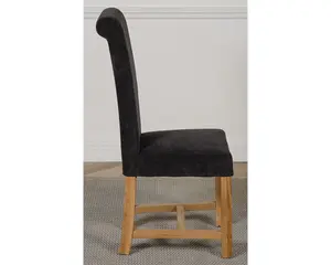 Washington Black Fabric Dining Chairs for Dining Room or Kitchen