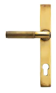 From The Anvil Aged Brass Brompton Slimline Lever Espag. Lock Set