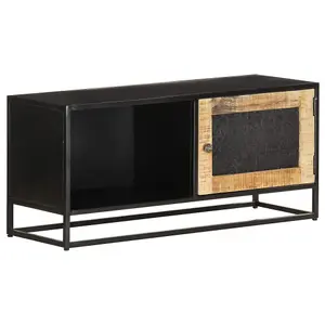 Berkfield TV Cabinet 90x30x40 cm Rough Mango Wood