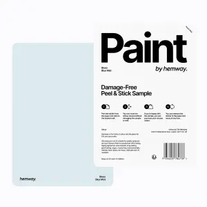 Hemway Chalk Paint Matt A5 Sample, Blue Mist, Peel & Stick Swatch For Interior Walls Wood