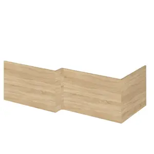 Fusion 700Mm Shower Bath End Panel Natural Oak