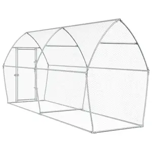 Chicken Cage Silver 400x105x182 cm Galvanised Steel