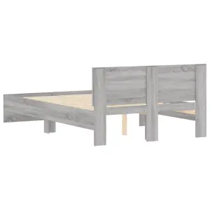 Berkfield Bed Frame without Mattress Grey Sonoma 135x190 cm Double