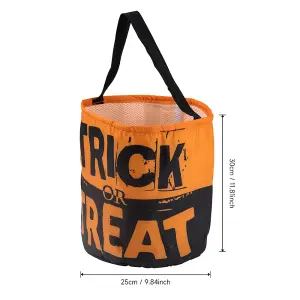 25cm W x 30cm D Halloween Trick or Treat Candy Bag Fabric Bag