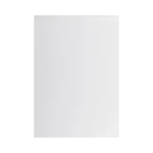 GoodHome Garcinia Integrated handle Gloss light grey Highline Cabinet door (W)500mm (H)715mm (T)19mm