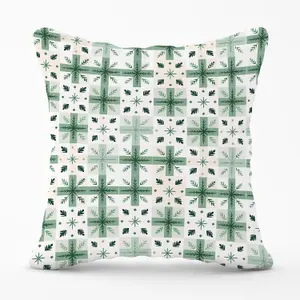 Christmas Quilting Squares Outdoor Cushion 45cm x 45cm