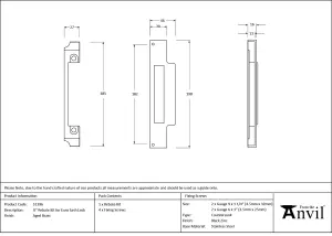 From The Anvil Aged Brass  1/2" Rebate Kit for Euro Sash Lock